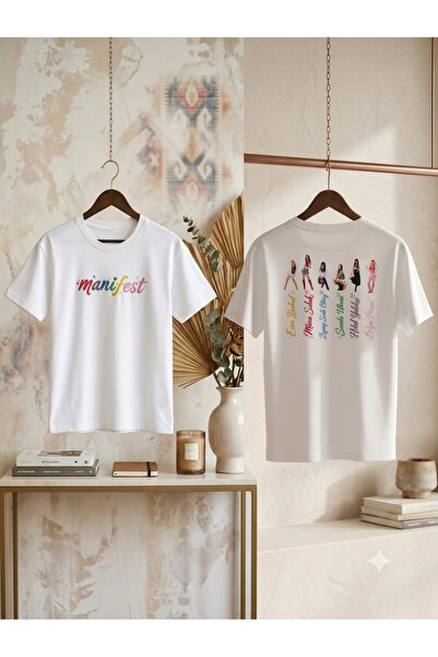 SEKATOPTAN Manifest Printed Girls' Summer Oversized T-Shirt