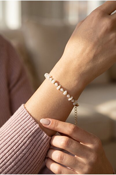 Mijja Genuine Natural Stone Crystal Beaded Adjustable Gold Chain Bracelet 1. ...