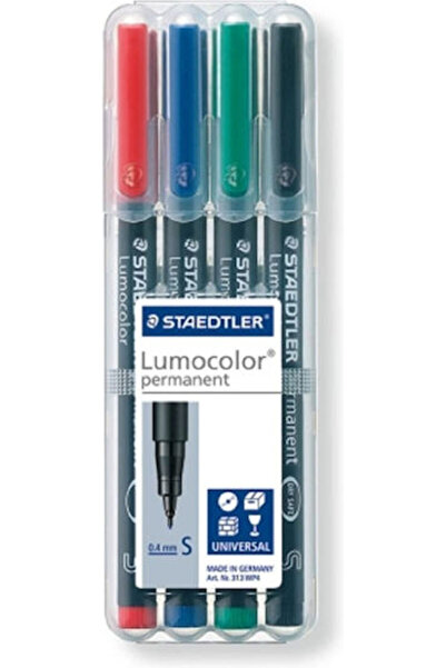 Staedtler Lumocolor 313 S Μαρκαδόροι Σχεδιασμού 0.4mm Πολύχρωμοι 4 τεμάχια