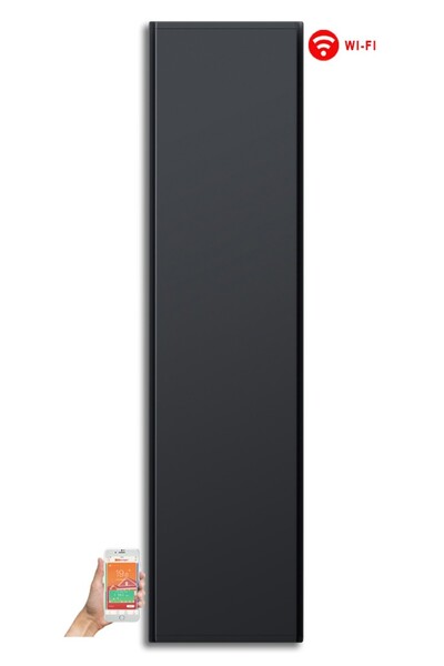 Radialight Icon WiFi 2000 Watt Ανθρακί - Κάθετο Ψηφιακό Σώμα Θέρμανσης