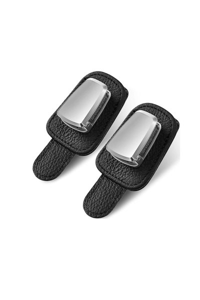 MACVI Suport ochelari de soare auto din piele și aluminiu — Protecție elegant...