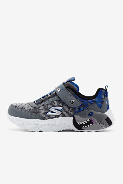 SKECHERS حذاء كريتشر لايتس للأطفال 400617L CCBL رمادي/أزرق جاست ستيب