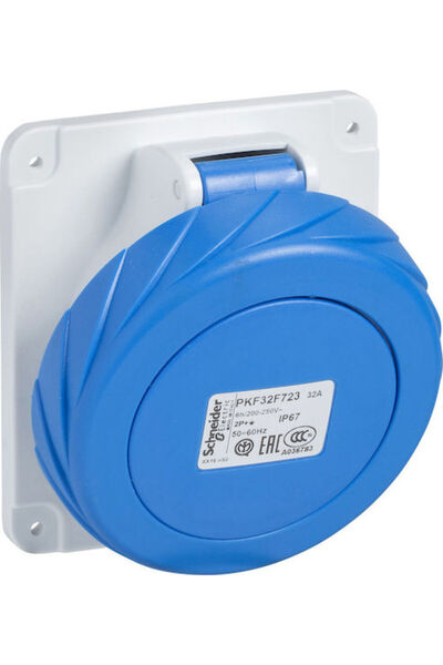 Schneider Electric PratiKa Priză industrială de panou tip mamă 3P 16A IP67 PK...