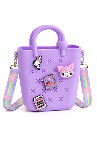 ideal STORE Silikon Çocuk Çantası Figürlü Lila 3+