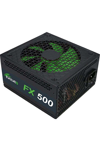 EVOLVEO Sursă de alimentare pentru computer neagră de 500W, cu cablare comple...