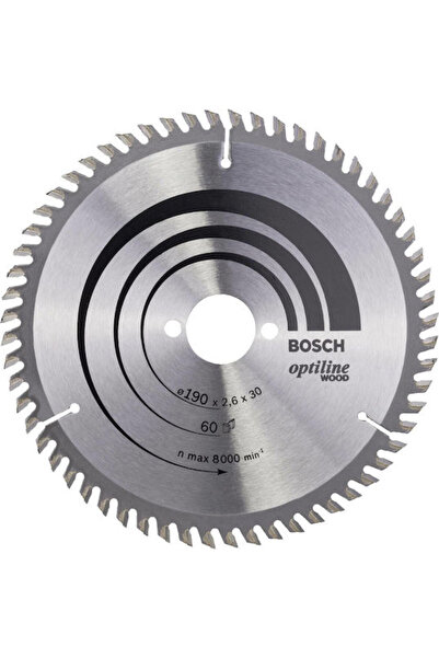 Bosch Disc de tăiere lemn Optiline, diametru 190mm, cu 60 de dinți, 1 bucată