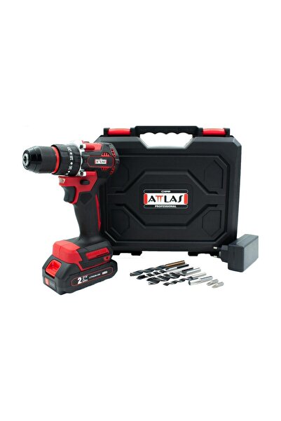 Attlas Atb 21 BLPD-201C 21V 2.0AH Tek Akülü Kömürsüz Darbeli Matkap L-Boxx Ça...