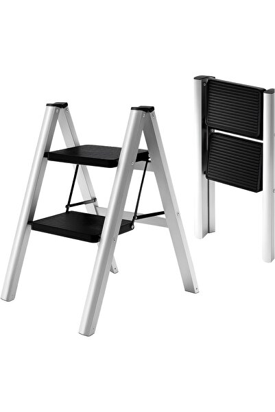 Cady One 2-Step Folding Step Stool with Wide Anti-Slip Pedals, Heavy Duty wit...