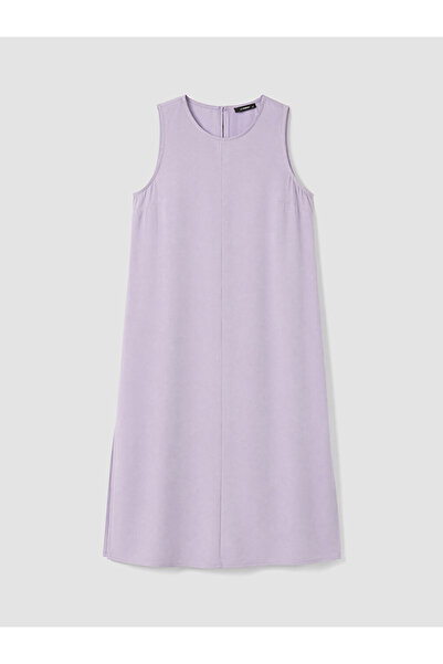 LC Waikiki Lcwaikiki Curve Lila Large Size Modal Blended Women's Dress