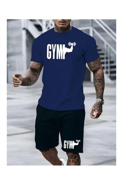 cto your style Men's Printed Shorts Set 100% Cotton Short Sleeve 2-Piece Summ...