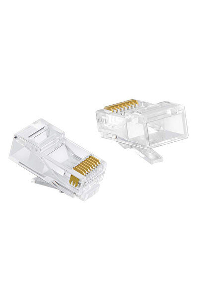 POWERTECH βύσμα RJ45 CAB-N447, ανοιχτού τύπου, Cat 6/6a UTP, διάφανο, 50τμχ
