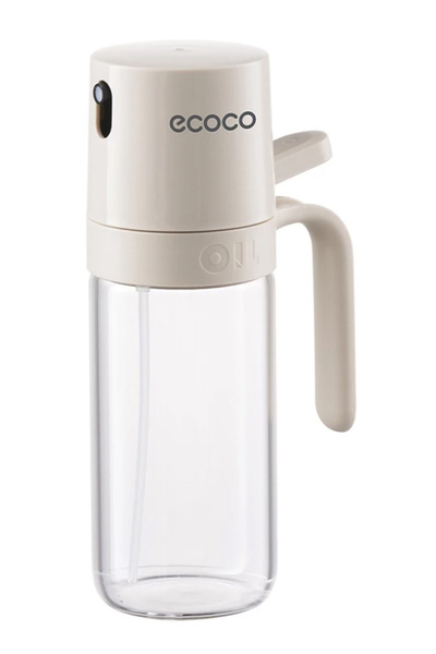 ECOCO γυάλινο δοχείο λαδιού E24235 με ψεκαστήρα, 250ml, γκρι