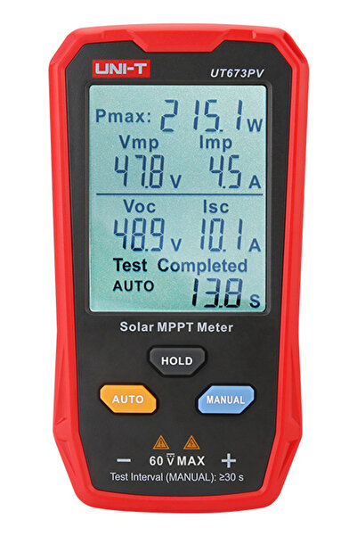 OEM UNI-T tester φωτοβολταϊκών πάνελ UT673PV, 5~800W, 0~35A, 12~60V