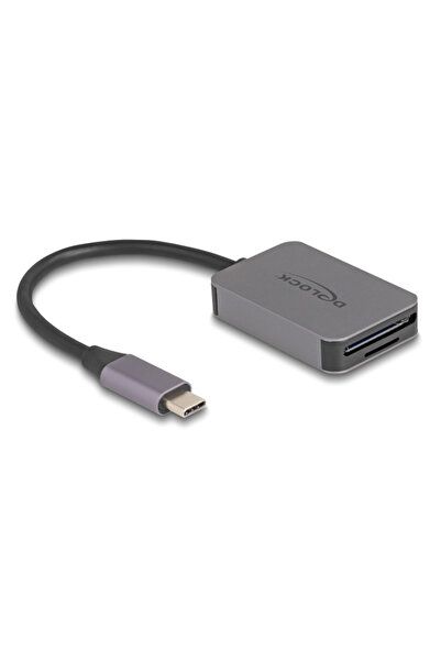 DELOCK Αναγνώστης καρτών 91009 για SD & micro SD, USB-C, 5 Gbps, γκρι