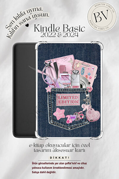 BookTok Vibes Co. Denim Y2K 2000S Temalı Insert - Kindle ve Kobo E-Kitap Okuy...