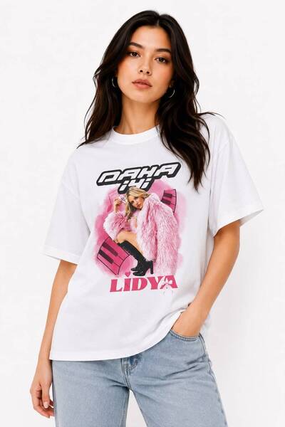LUCEVERA Kız Çocuk Manifest Baskılı Oversize Tişört | Günlük Yazlık T-Shirt
