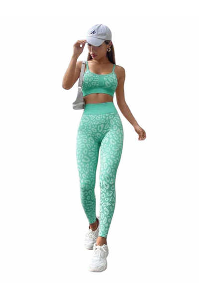 Woman's Fashion Γυναικείο Σετ Κολάν Πράσινο