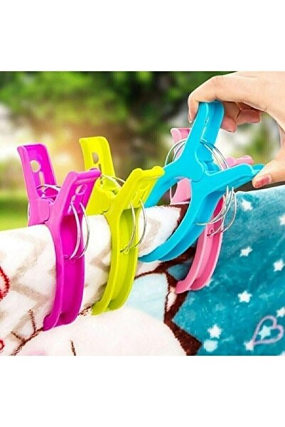 Yıldızan Adn Shop 4 Pieces XL Size Sunbed Latch, Carpet Hanging Latch, Blanke...