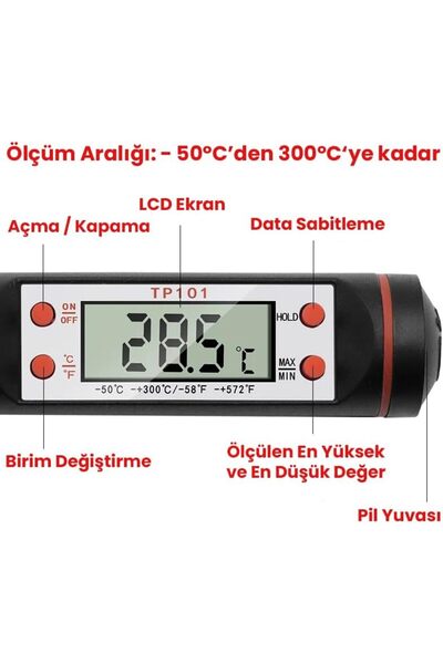Yıldızan Ysf Shop Sogud Digital Food Thermometer – Fast Reading Kitchen Therm...