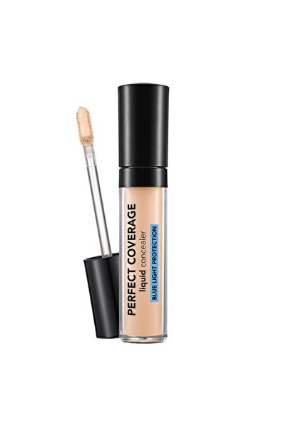 Flormar Perfect Coverage Liquid Concealer with Blue Light Protection, 5 ml, 0...