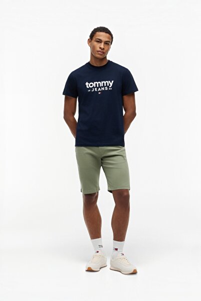 Tommy Hilfiger Tjm Slim Graphic Tee Ext Men's Blue T-Shirt - Dm0Dm23376