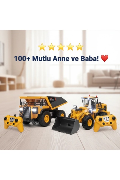 shop [SET] RC Belden Kırmalı Loder + RC Metal Damperli Kamyon