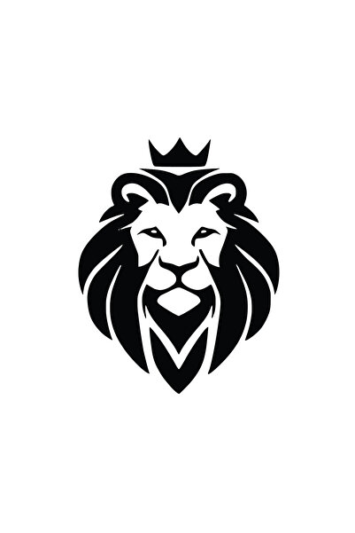 Amo-Stickers Car Sticker Lion Head 30cm Silver