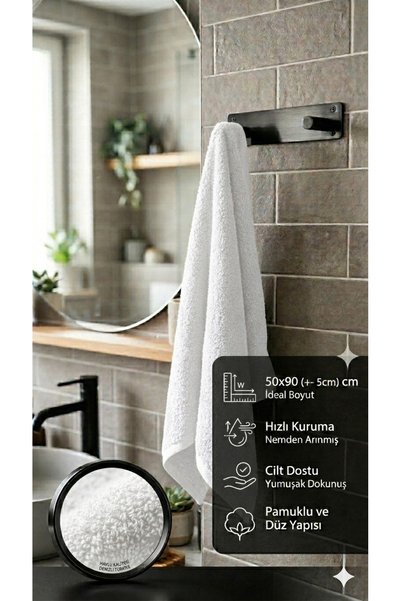 embays collection منشفة قطنية مقاس 50x90 سم، منشفة حلاقين، منشفة صالونات تصفيف الشعر، منشفة رياضية، منشفة لليدين والوجه