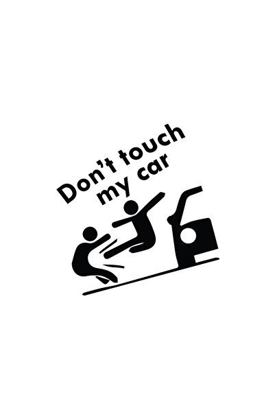 Amo-Stickers Стикер за кола Не пипай колата ми 2 30см Тъмно сив