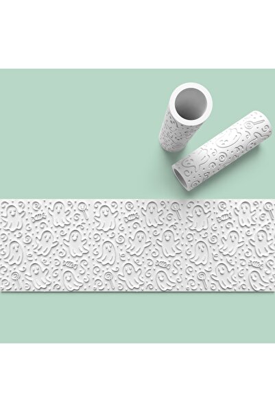 AKTASTORE Ceramic Polymer Clay Pattern Maker Roller Cylinder 10 cm Length 0957-4