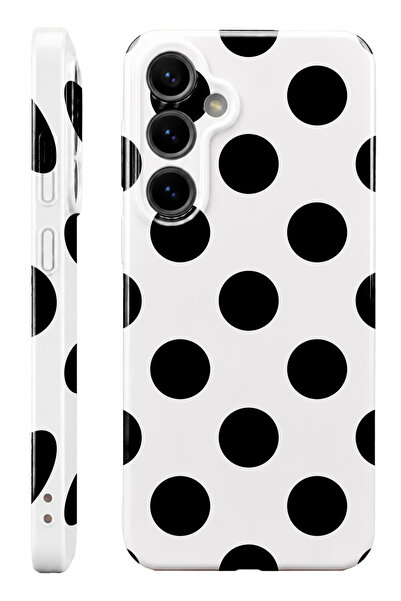 WANNA PROTECT Samsung S23 FE Siyah Puantiye Protect Slim Parlak Tam Kaplayan ...