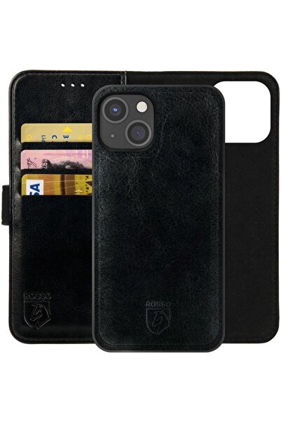 ROSSO Element 2 in 1 - PU Θήκη Πορτοφόλι Apple iPhone 15 Plus - Black