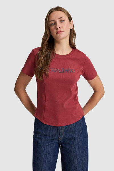 U.S. Polo Assn. Women's Cherry Crew Neck T-Shirt 50323462-Vr223
