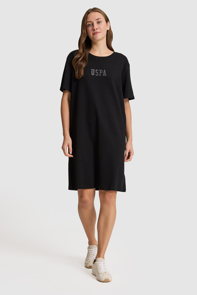 U.S. Polo Assn. Women's Black Knitted Dress 50325244-Vr046