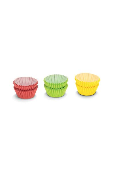 Patisse Set 150 hartii pentru praline, 2.5 cm, rosu, verde, galben -