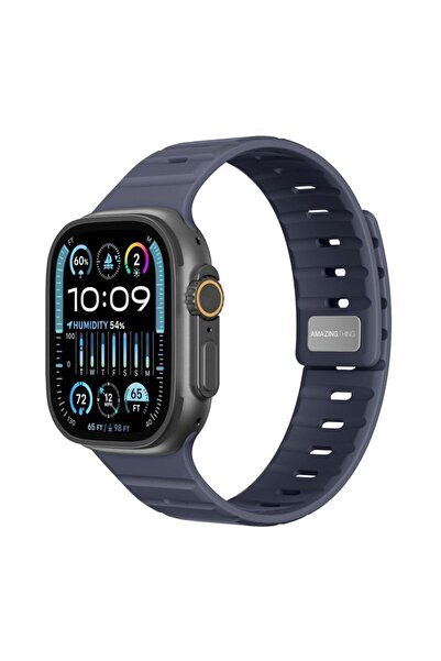 Amazingthing Λουράκι Omni SilqLock Blue Apple Watch 44/45/46/49mm