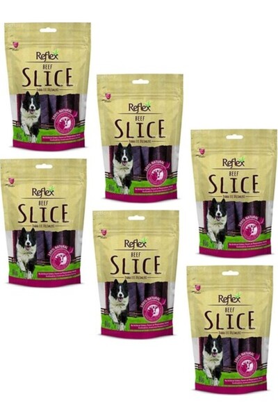 Reflex Kurutulmuş Beef Slice Sticks Biftekli Çubuk Köpek Ödülü 80 gr (6 Adet)