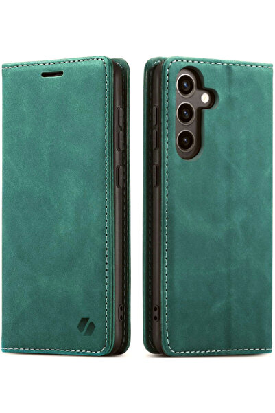 spacecase Θήκη Samsung Galaxy S25 Plus Wallet Πορτοφόλι - Green