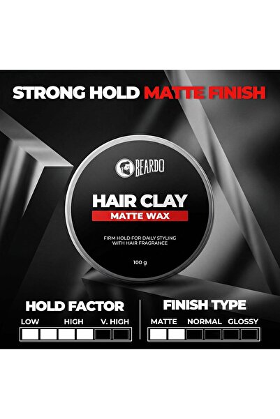 BEARDO Strong Hair Clay Matte Wax 100g