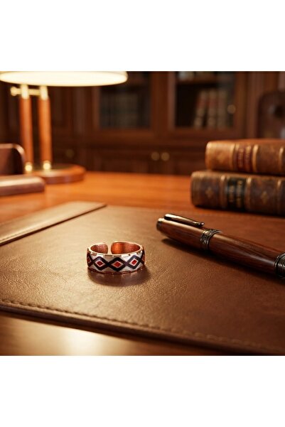 Erol Bakır New Series 1806 Bijouterie Ring 100% Hand Made Copper