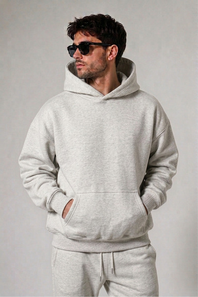 luci sports Unisex 3 Yarn Winter Oversize Hooded Sweatshirt
