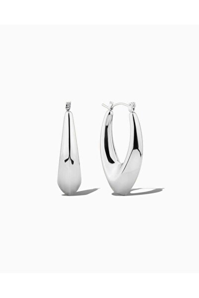 OYRE Silver Color Drop Hoop Earrings