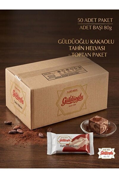 Güldüoğlu Şekerleme Tahin Helvası 80 gr 50'li Paket Piknik Kahvaltılık Mini H...