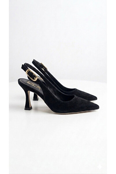 İ-ZZCELLA MODA Women's Black Suwetrengimat Pointed Toe Classic Goblet Heeled ...