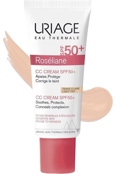 Uriage Roséliane CC Cream SPF50 (Light Tint) 40ml - Sensitive Skin Prone to R...