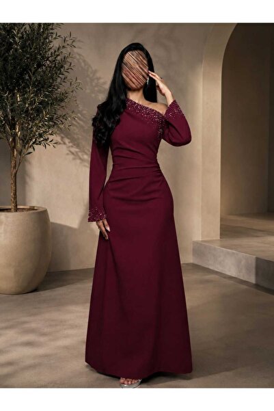 Kurtah Evening & Prom Dress - Bordeaux - Shift