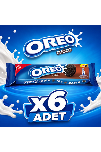 Oreo Çikolata Kremalı Bisküvi (95 g) x6 adet
