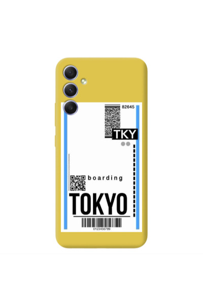 Other Samsung A34 Tokyo Boarding Yellow Colored Silicone TPU Θήκη