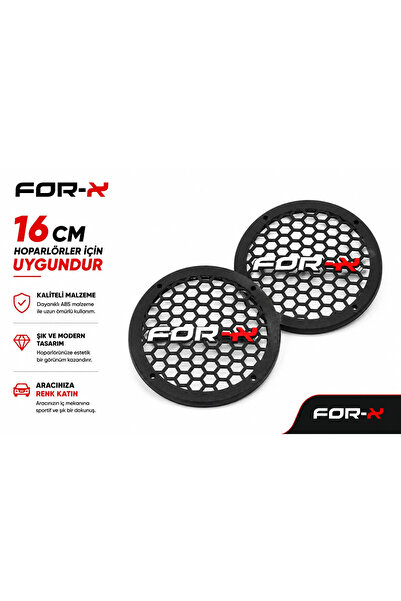 For-X 16cm Hoparlör Kapağı - Logolu Kaliteli Plastik Midrange Hoparlör Kapak ...
