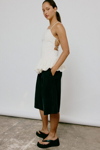 H&M Gabardin Bermuda Şort